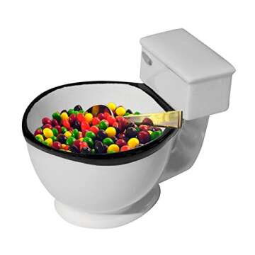 Evelots Toilet Mug Coffee Cup - Funny Gag Gift - Novelty Ceramic Candy Dish (10 Oz)