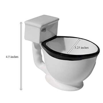 Evelots Toilet Mug Coffee Cup - Funny Gag Gift - Novelty Ceramic Candy Dish (10 Oz)
