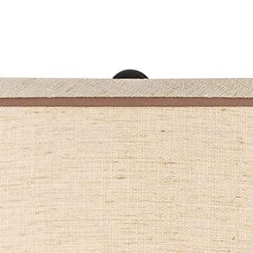 Barnes and Ivy Brighton Rustic Traditional Farmhouse Table Lamps 27.25" Tall Set of 2 Hammered Bronze Metal Pot Beige Fabric Drum Shade for Living Room Bedroom House Bedside Nightstand Home