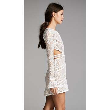 For Love & Lemons Women's Emerie Cutout Dress, White, S