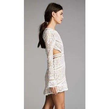 For Love & Lemons Women's Emerie Cutout Dress, White, S