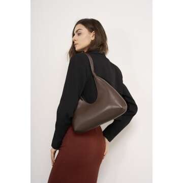 MELOLILA Crescent Shoulder Bag Trendy Purse for Women Small Hobo Bag Y2K Purse Moon Bag