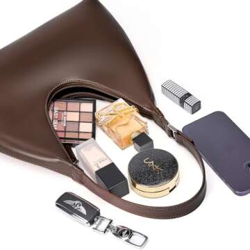 MELOLILA Crescent Bag Modern Hobo Purse for Women