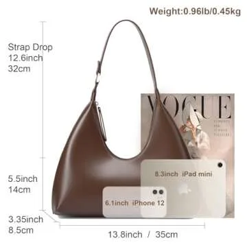 MELOLILA Crescent Bag Modern Hobo Purse for Women