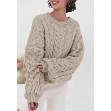 PRETTYGARDEN Women’s Oversized Cable Knit Sweater