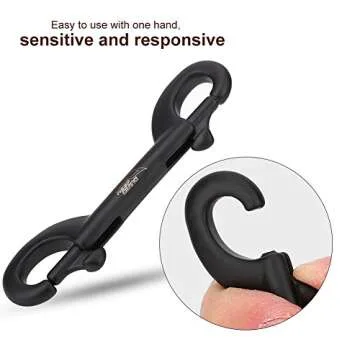 Double Ended Snap Clip Stainless Steel Diving Hook Double Ended Clip Hook Bolt Snap Diving Buckle 3.5in,3.9in,4.5in Available(115mm)