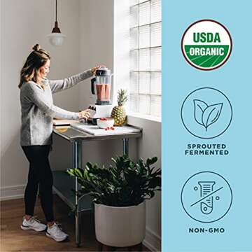 Ancient Nutrition, Organic SuperGreens Powder with Real Grass Juices, Probiotics & Digestive Enzymes, Mint