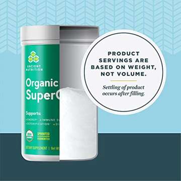 Ancient Nutrition, Organic SuperGreens Powder with Real Grass Juices, Probiotics & Digestive Enzymes, Mint