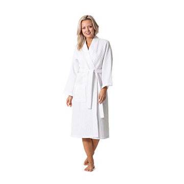 Lightweight Turkish Linen Waffle Kimono Robes for Women