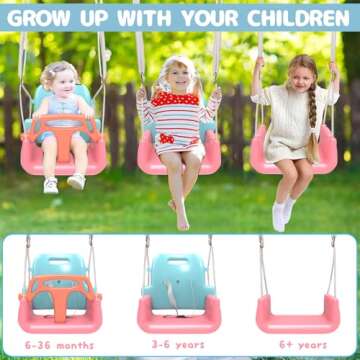 TALECO Gear 3-in-1 Toddler Swing Set for Kids