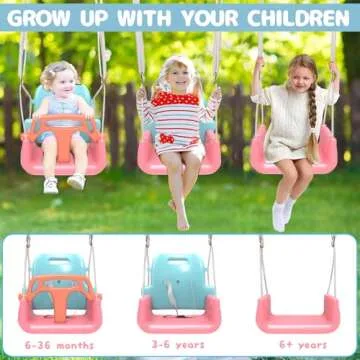 TALECO Gear 3-in-1 Toddler Swing Set for Kids