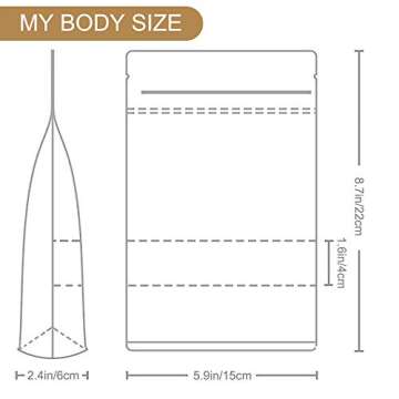 Moretoes 72pcs Kraft Paper Pouches for Food Packaging