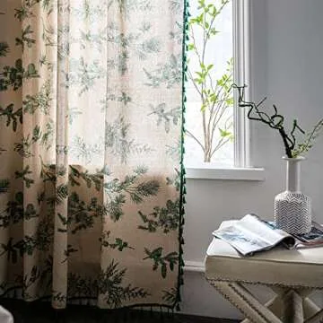 Bohemian Floral Semi-Blackout Curtains for Home Decor