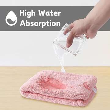 Koolstuffs Microfiber Hair Towel Wrap, 3 Packs Super Absorbent Quick Dry Hair Turbans for Wet Hair, Drying Hair Wrap Towels for Curly Hair Women Anti Frizz