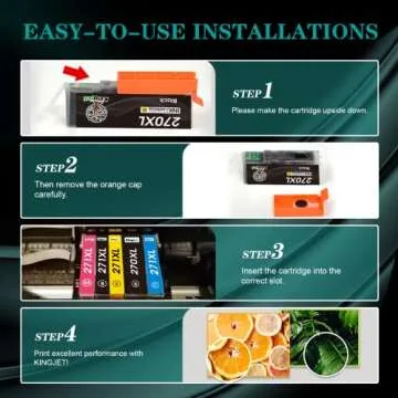 Kingjet Compatible for Canon 270 271 Ink Cartridges Replacement for Canon PGI-270XL CLI-271XL 270XL 271XL Work with Pixma MG7720 TS8020 TS9020 Printer, 18 Pack with Gray for 270XL 271XL Ink