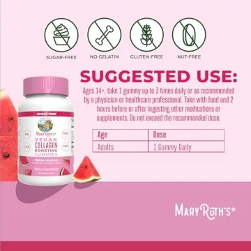 MaryRuth Vegan Collagen Gummies for Skin and Hair Health