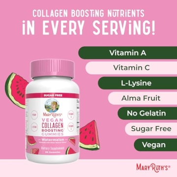 MaryRuth Vegan Collagen Gummies for Skin and Hair Health
