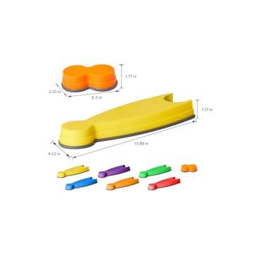 GONGE River Balance Course Set - 7 Elements For Gross Motor Skills Development, Multiple Path Creations - Safe and Sturdy - Ages 2+, Vibrant