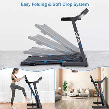 Goplus Folding Treadmill with Adjustable Incline for Cardio