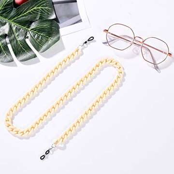 Cren Acrylic Eyeglass Chain Necklace Glasses Holder Strap Cords Eyeglass Lanyard