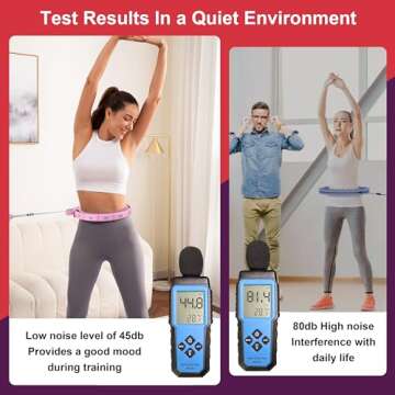 Weighted Workout Hoop for Adult Weight Loss - 50" Plus Size Silent Smart Waist Fitness Circle with Ball - Abs Exercise Equipment for Home Pink