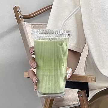 YAHUIPEIUS Stylish Glass Tumbler for Iced Beverages