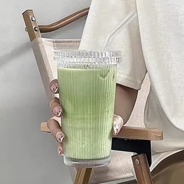 YAHUIPEIUS Stylish Glass Tumbler for Iced Beverages