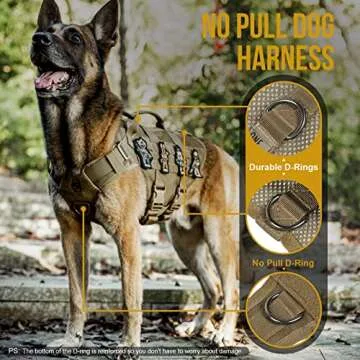 Tactical Dog Harness for Large Dogs - OneTigris Breathable Vest