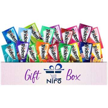 Niro Assortment | Trident Chewing Gum Sampler Gum Variety Pack | Sugar-Free | Assorted Flavor (10 Pack) Receive 10 out of the 18 flavors