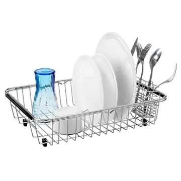SANNO Expandable Dish Drying Rack for Small Kitchens
