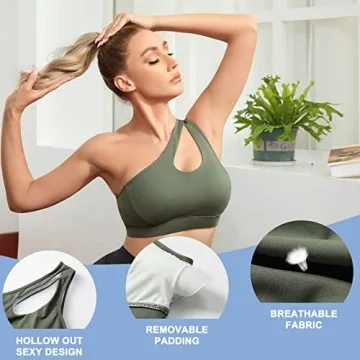 Stylish IHHCOXK One Shoulder Sports Bra for Active Women