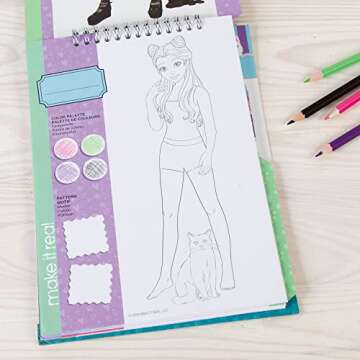 Fashion Design Sketchbook for Girls - Kitty Cat Kit
