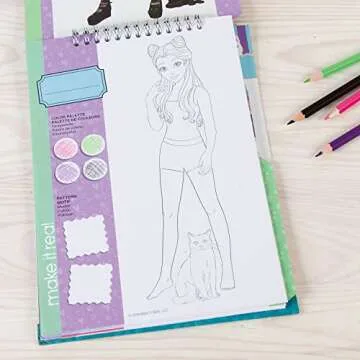 Fashion Design Sketchbook for Girls - Kitty Cat Kit