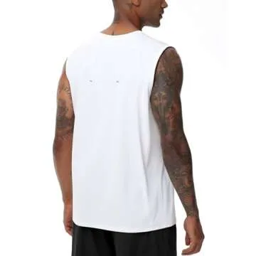 THE GYM PEOPLE Men's Workout Tank Top UPF 50+ Sleeveless Quick Dry Athletic Shirts Casual Running Mu...