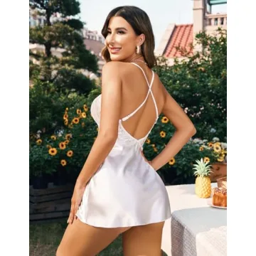 Avidlove Women's Satin Lace Chemise - Elegant Sleepwear