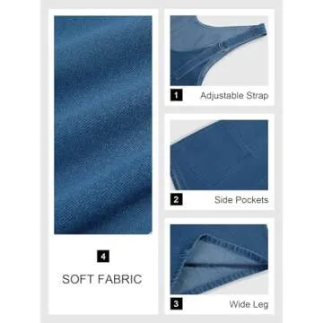 Tongmingyun Womens Summer Denim Overall Shorts Casual Sleeveless V Neck Jean Romper with Pockets