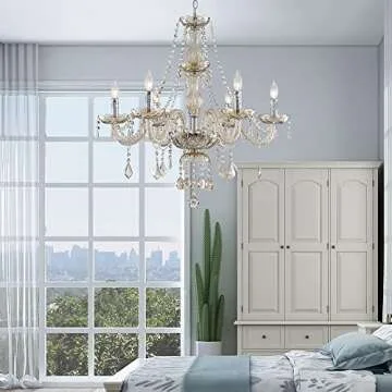 Saint Mossi 6 Light Crystal Chandelier for Elegant Lighting