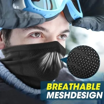 WTACTFUL Neck Gaiter for Men Half Face Neck Warmer Ski Mask for Cold Weather Thermal Neck Gaiter Win...