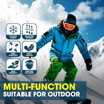 WTACTFUL Neck Gaiter for Men Half Face Neck Warmer Ski Mask for Cold Weather Thermal Neck Gaiter Winter Windproof Breathable Balaclava for Skiing Snowboarding Hiking Running Women Black