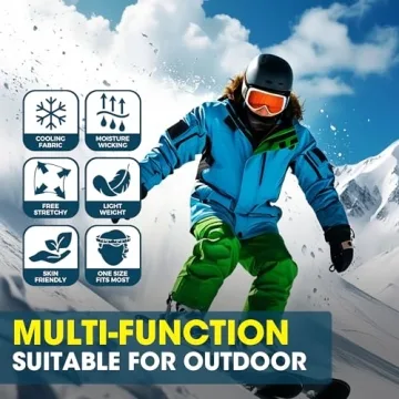 WTACTFUL Neck Gaiter for Men Half Face Neck Warmer Ski Mask for Cold Weather Thermal Neck Gaiter Winter Windproof Breathable Balaclava for Skiing Snowboarding Hiking Running Women Black