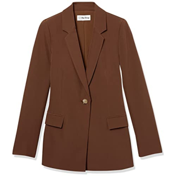 The Drop Women's Blake Long Blazer, Coffee Bean, Small