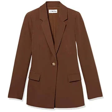 The Drop Women's Blake Long Blazer, Coffee Bean, Small