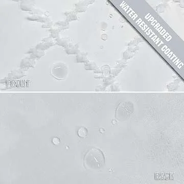 Extra Long White Textured Boho Shower Curtain 72x84