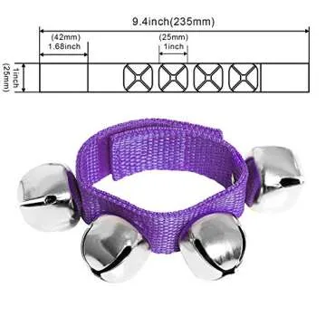 Augshy Jingle Bells - 24 Pcs Colorful Wrist Bands for Kids