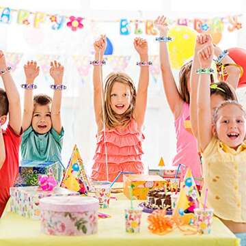 Augshy Jingle Bells - 24 Pcs Colorful Wrist Bands for Kids