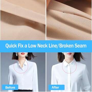 Quick clothing fixator, micro needle clothing sewing gun, mini clothing embroidery gun quick sewing tool, including 1 needle, 1000 white and 1000 black 4.5mm fasteners (White)