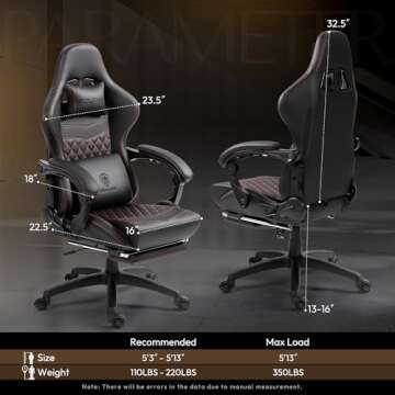 Dowinx Gaming/Office Chair with Massage Support