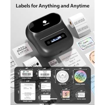 Phomemo M220 Label Maker,Thermal Label Printer,Upgrade Bluetooth Sticker Maker Machine, Multiple Tem...