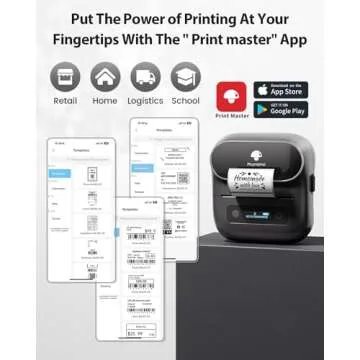 Phomemo M220 Label Maker,Thermal Label Printer,Upgrade Bluetooth Sticker Maker Machine, Multiple Template Font for Home,Office,Business,Organization,Inkless Printer Compatible with Phone &Laptop