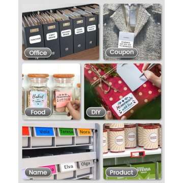 Phomemo M220 Label Maker,Thermal Label Printer,Upgrade Bluetooth Sticker Maker Machine, Multiple Template Font for Home,Office,Business,Organization,Inkless Printer Compatible with Phone &Laptop